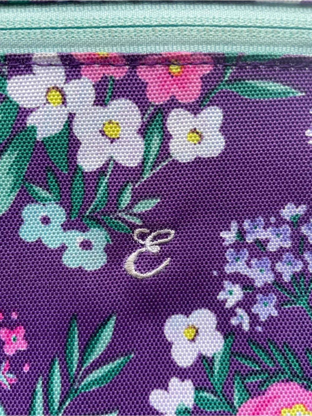 Pottery Barn Kids Girls Floral Lunch Bag with E Monogram Girls Flower Lunch Box